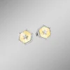 Ohrstecker in Bicolor mit 2 Brillanten und 60 Diamanten