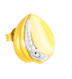 Ohrstecker in Bicolor mit Diamanten