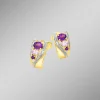Ohrstecker mit Amethyst und Zirkonia