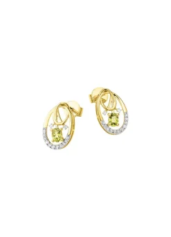 Ohrstecker mit Brillanten und Peridot