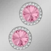 Ohrstecker mit Swarovski®-Kristallen in Pink