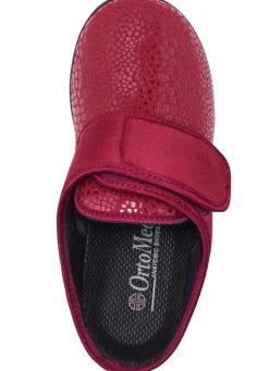 Pantoffel aus Elastik und Veloursmaterial