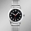 Para-Quartz-Damenuhr mit Edelstahlzugband