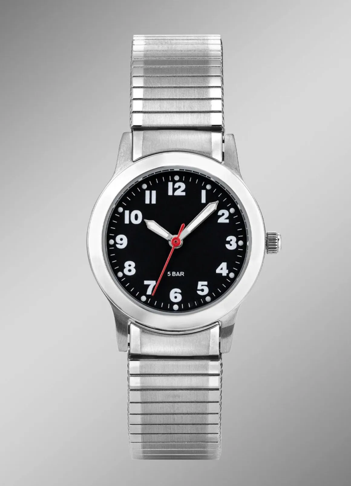Para-Quartz-Damenuhr mit Edelstahlzugband
