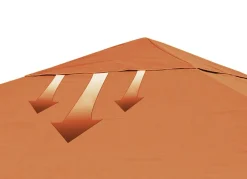 Pavillon mit Gestell aus pulverbeschichtetem Stahl