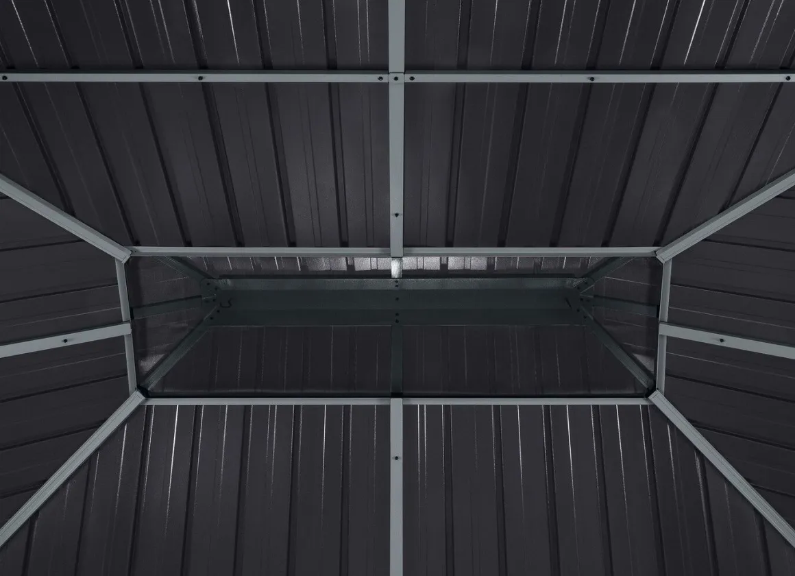 Pavillon "Olan" aus pulverbeschichtetem Aluminium