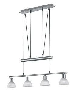 Pendelleuchte aus mattem Metall