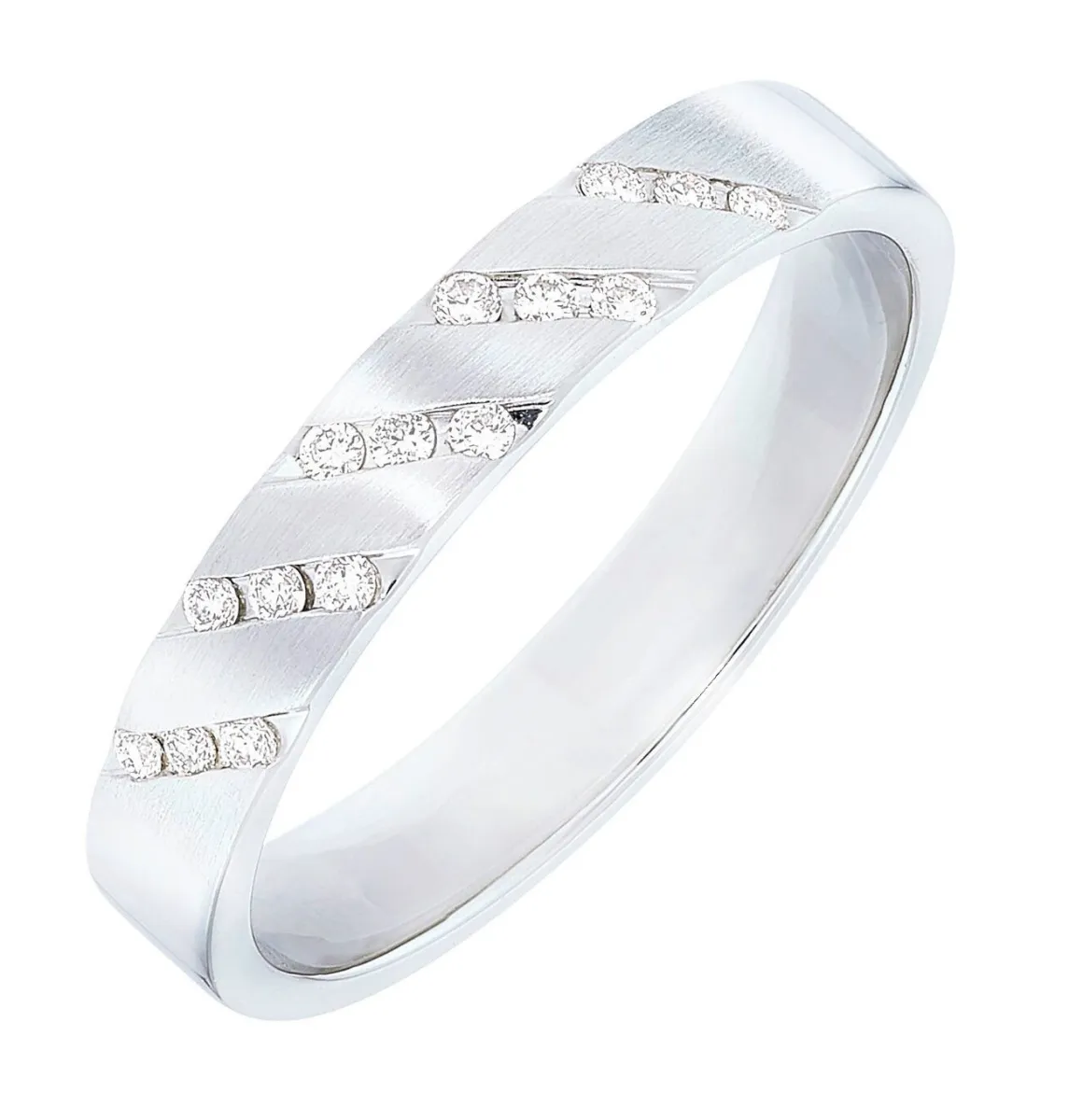 Platin Damenring mit Brillanten