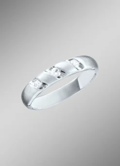 Platin Damenring mit 3 lupenreinen Brillanten