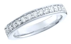 Platin Memoire-Ring mit lupenreinen Brillanten