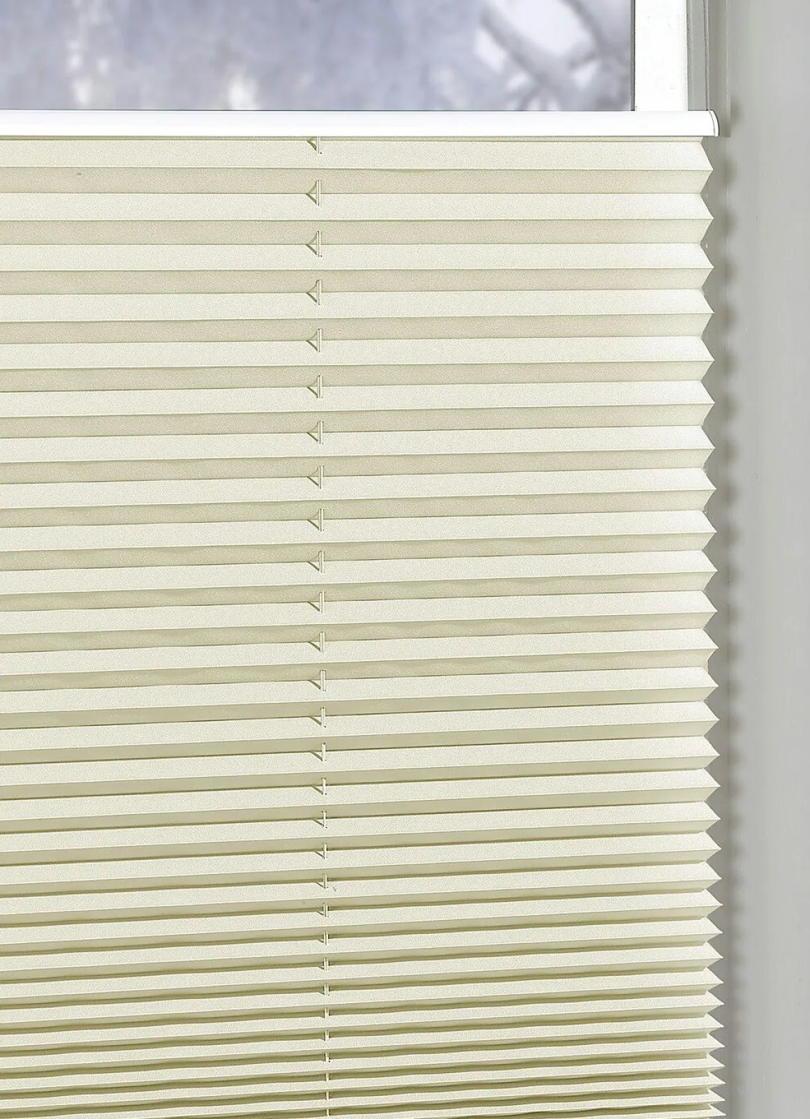Plissee-Rollos für Montage am Fensterrahmen ohne Bohren