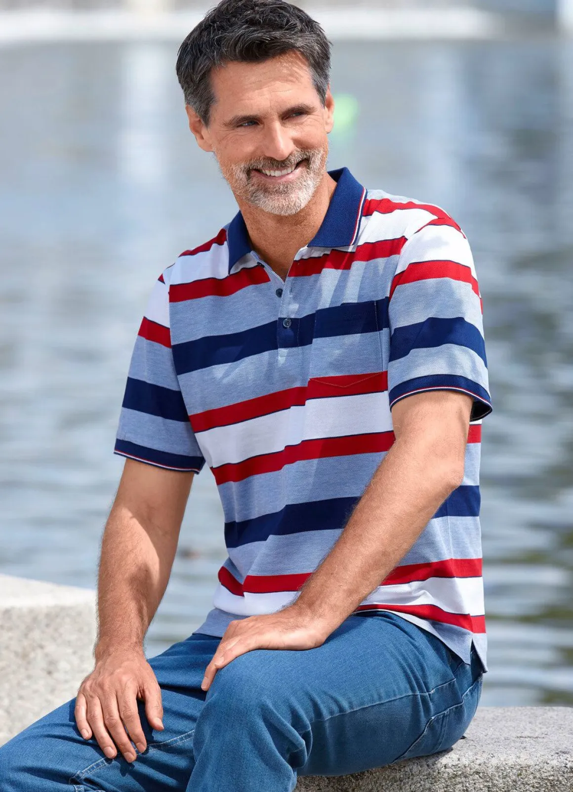 Poloshirt mit Brusttasche