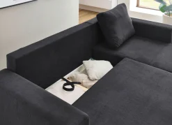 Polsterecke mit Bettfunktion und Bettkasten