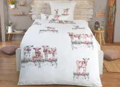 Polycotton-Bettwäsche-Garnitur mit Reißverschluss