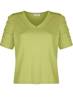Pulli mit Raffung an den Ärmeln