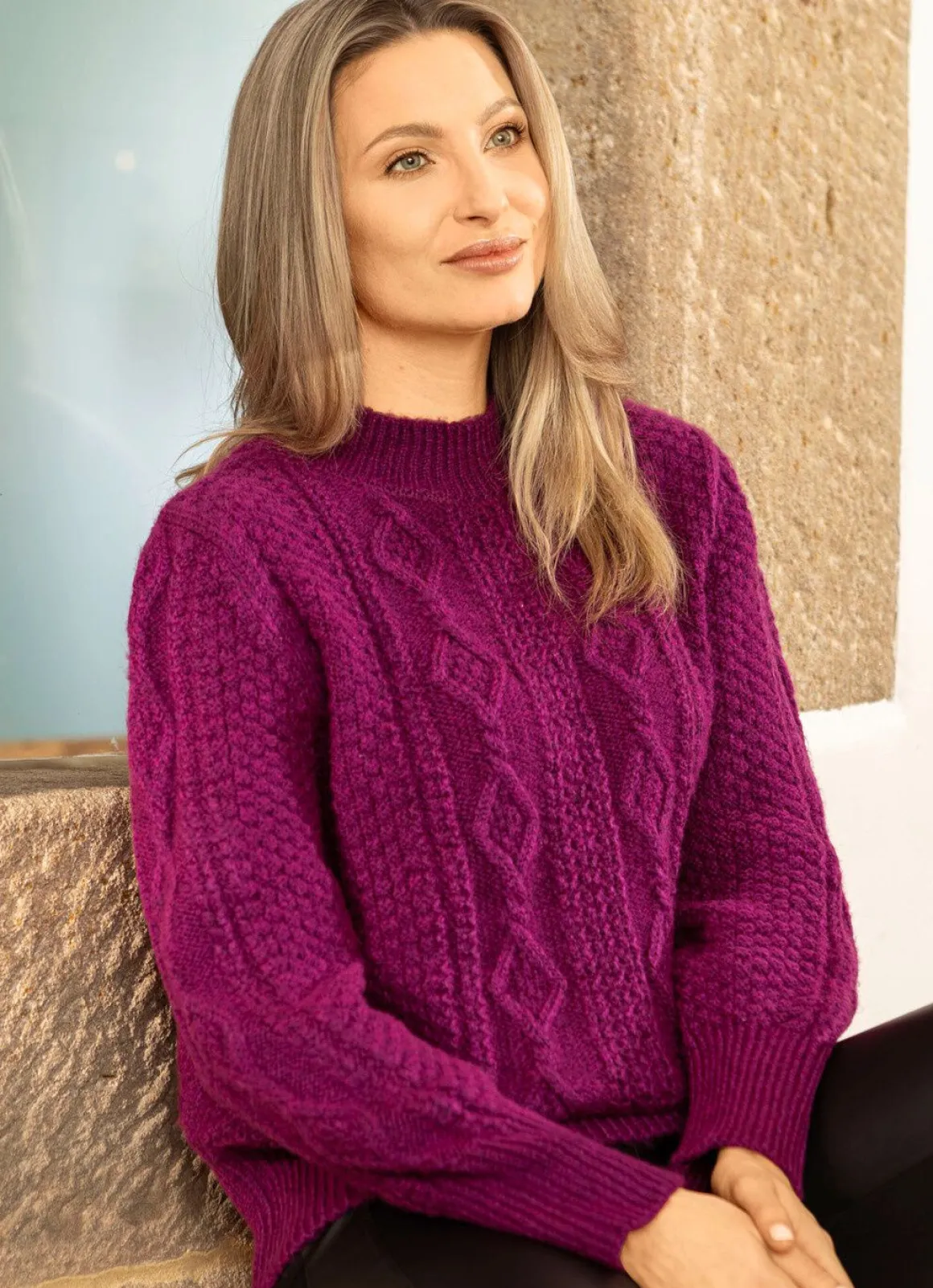 Pullover aus Melangegarn
