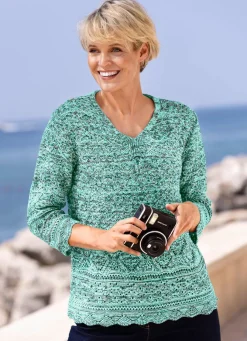 Pullover aus Melangegarn