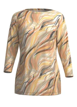 Pullover in Feinstrick mit Alloverdruck