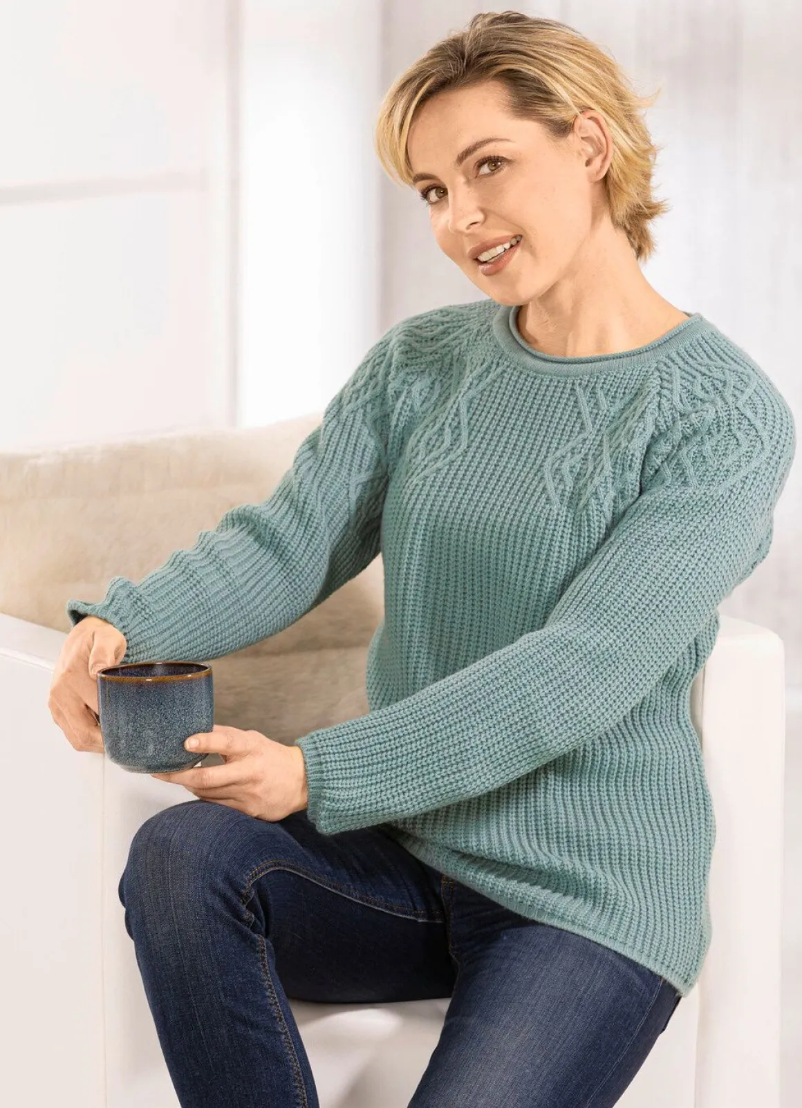 Pullover in Perlfang