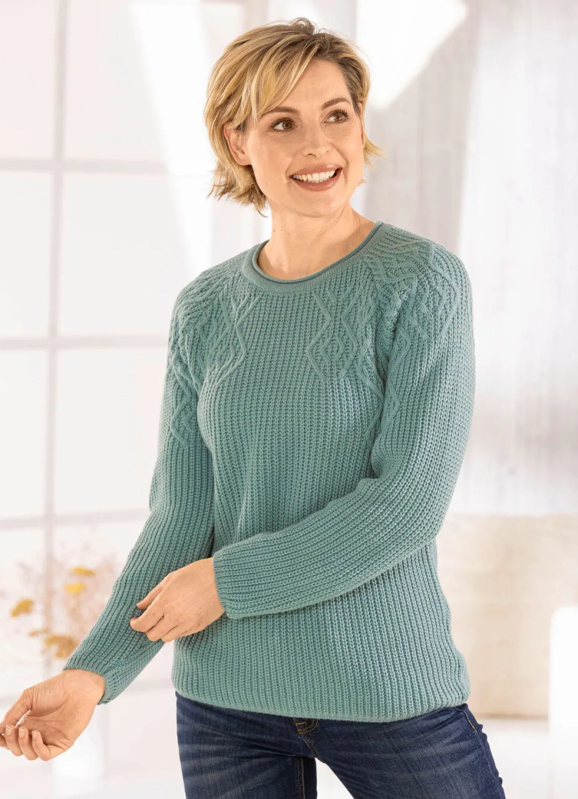 Pullover in Perlfang
