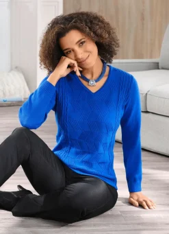 Pullover in Strukturmix