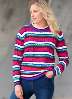 Pullover in Strukturmix