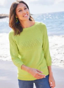 Pullover in Strukturmustermix