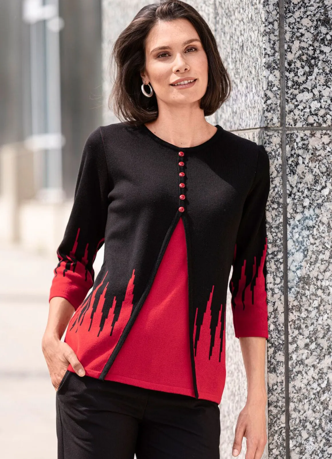 Pullover in Twinset-Optik