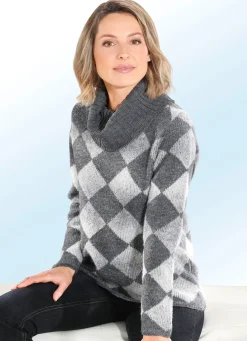 Pullover in zartem Farbverlauf mit Bouclégarn