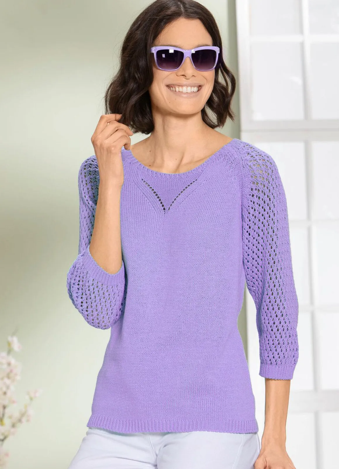 Pullover mit Ajourmuster