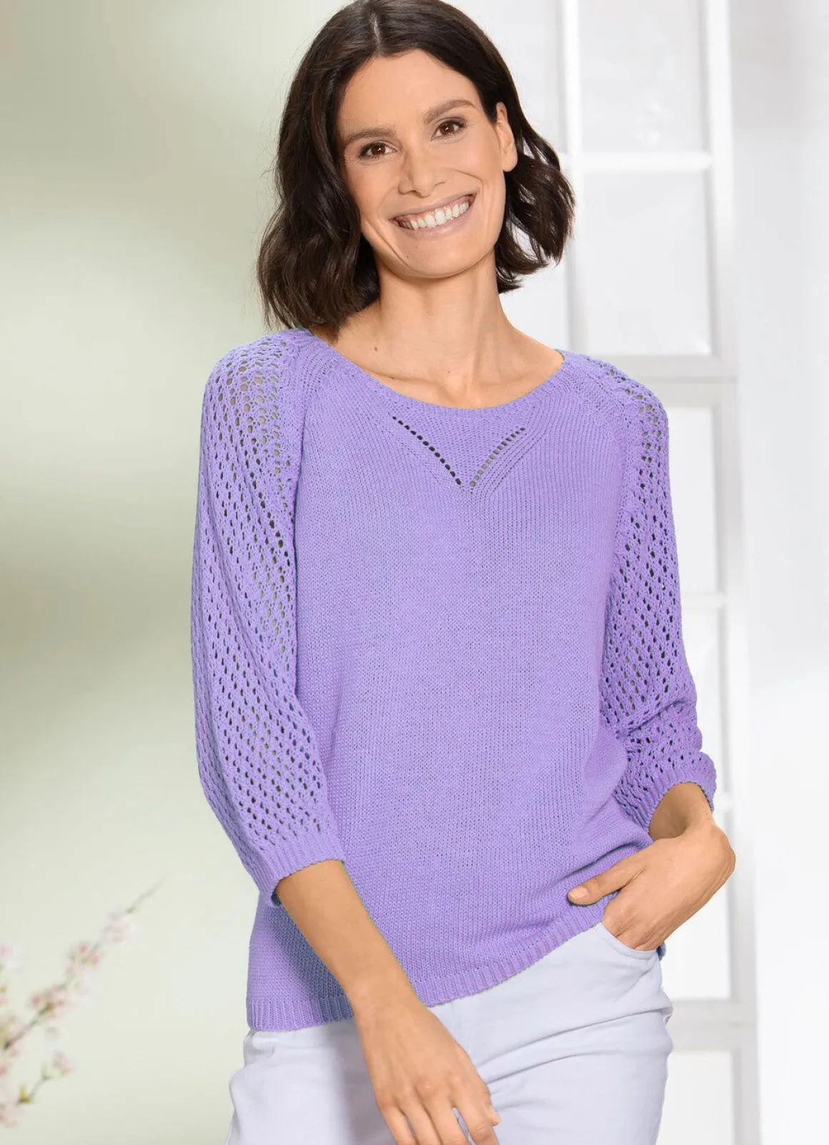 Pullover mit Ajourmuster