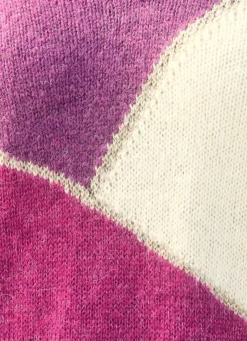 Pullover mit Alpaka und in Color-Blocking