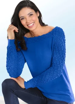 Pullover mit Cloquémuster