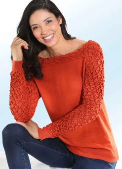 Pullover mit Cloquémuster