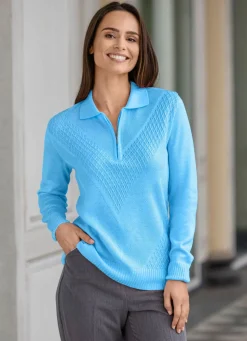 Pullover mit dezentem Glanz