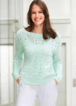 Pullover mit edlem glänzendem Paillettengarn