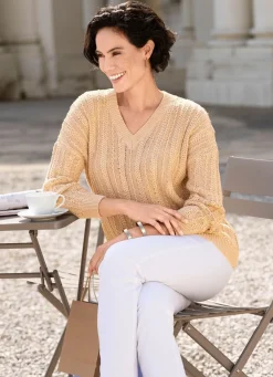 Pullover mit edlen Glitzerakzenten