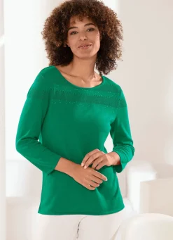 Pullover mit Schmucksteinzier