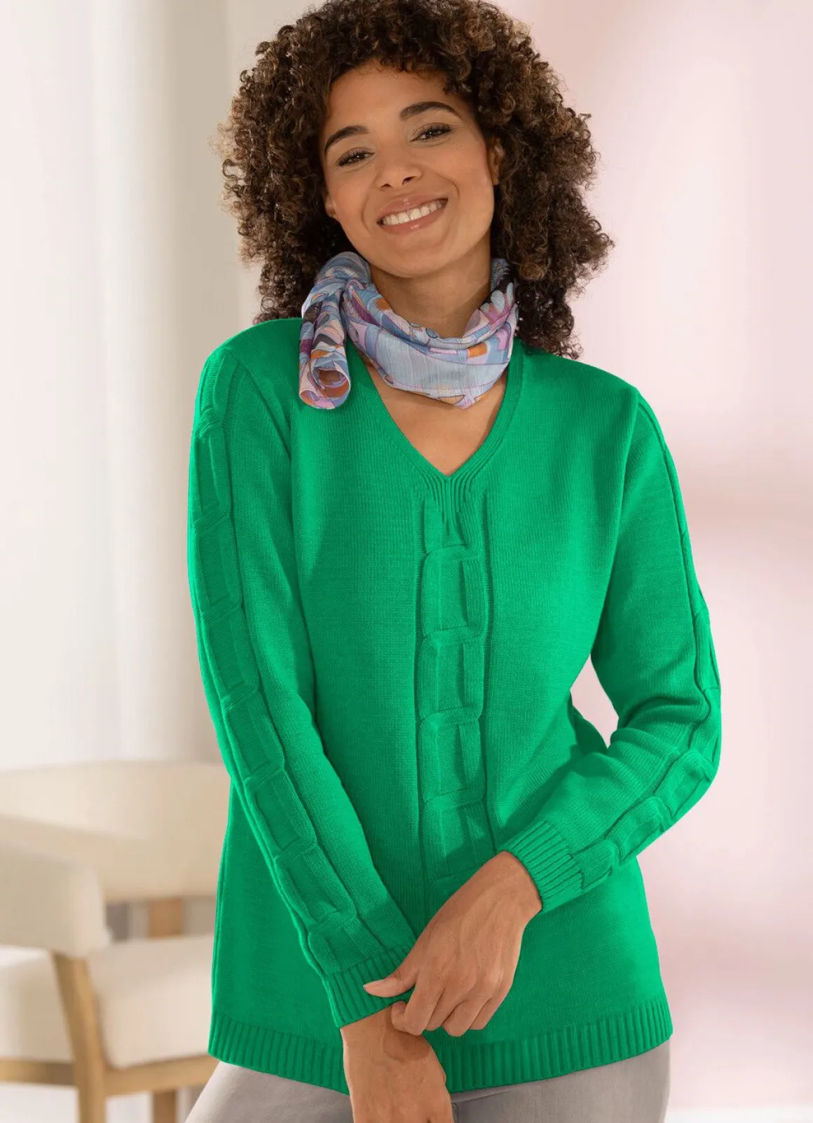 Pullover mit Zopfmuster