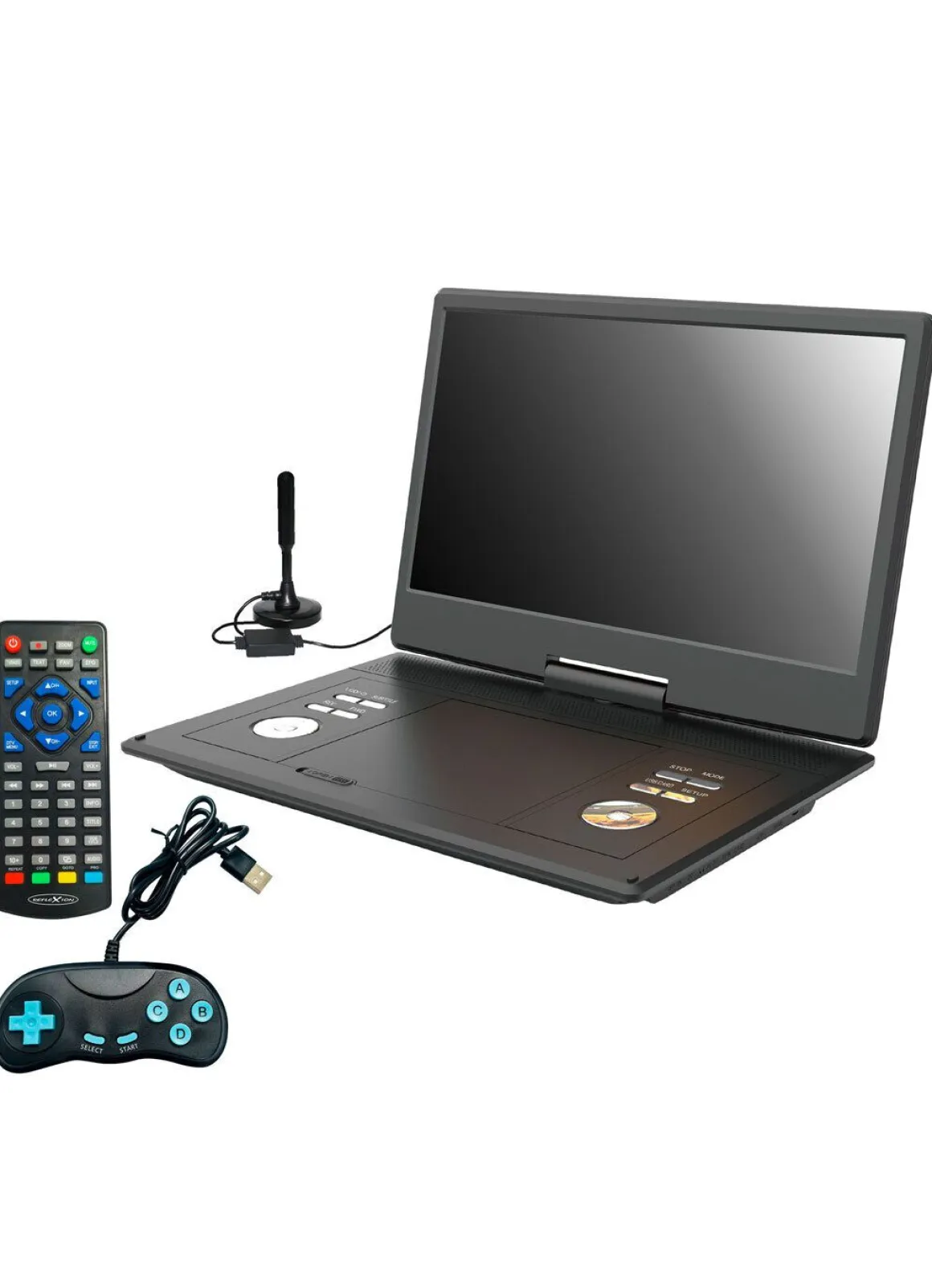 Reflexion DVD 1424 portabler DVD-Spieler mit TV und Spielen
