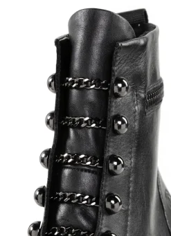 Remonte Stiefelette mit trendigen Zierketten in Schnür-Optik