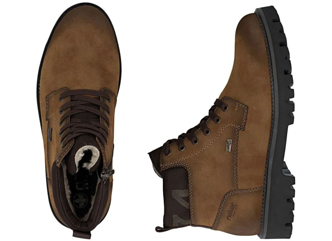Rieker, gefütterte Herren-Boots, Winterschuhe, Weite H, mit Reißverschluss