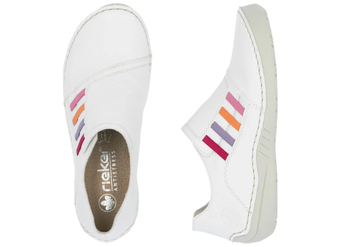 Rieker, klassische Damen-Slipper, mit Gummizug