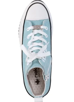 Rieker Schnür-Bootie in Leo-Print oder Denim-Style