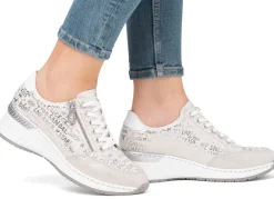 Rieker Schnür-Sneaker aus bedrucktem Synthetikmaterial