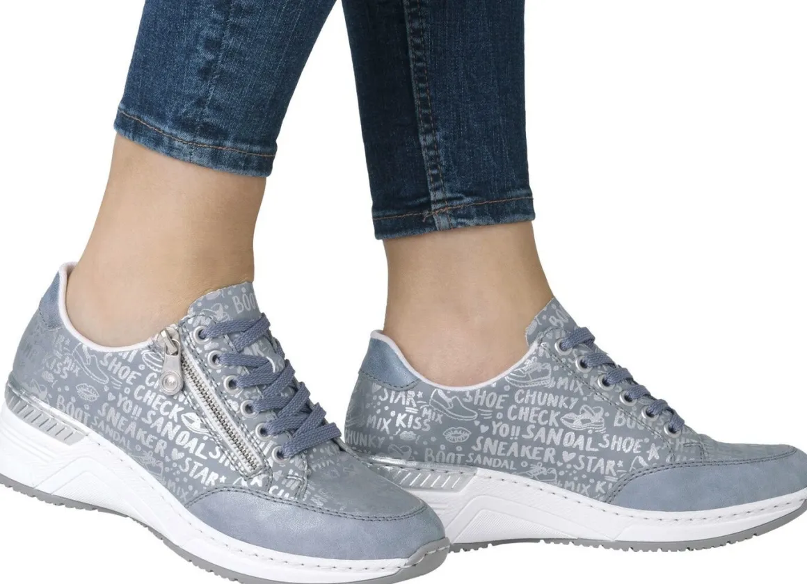 Rieker Schnür-Sneaker aus bedrucktem Synthetikmaterial