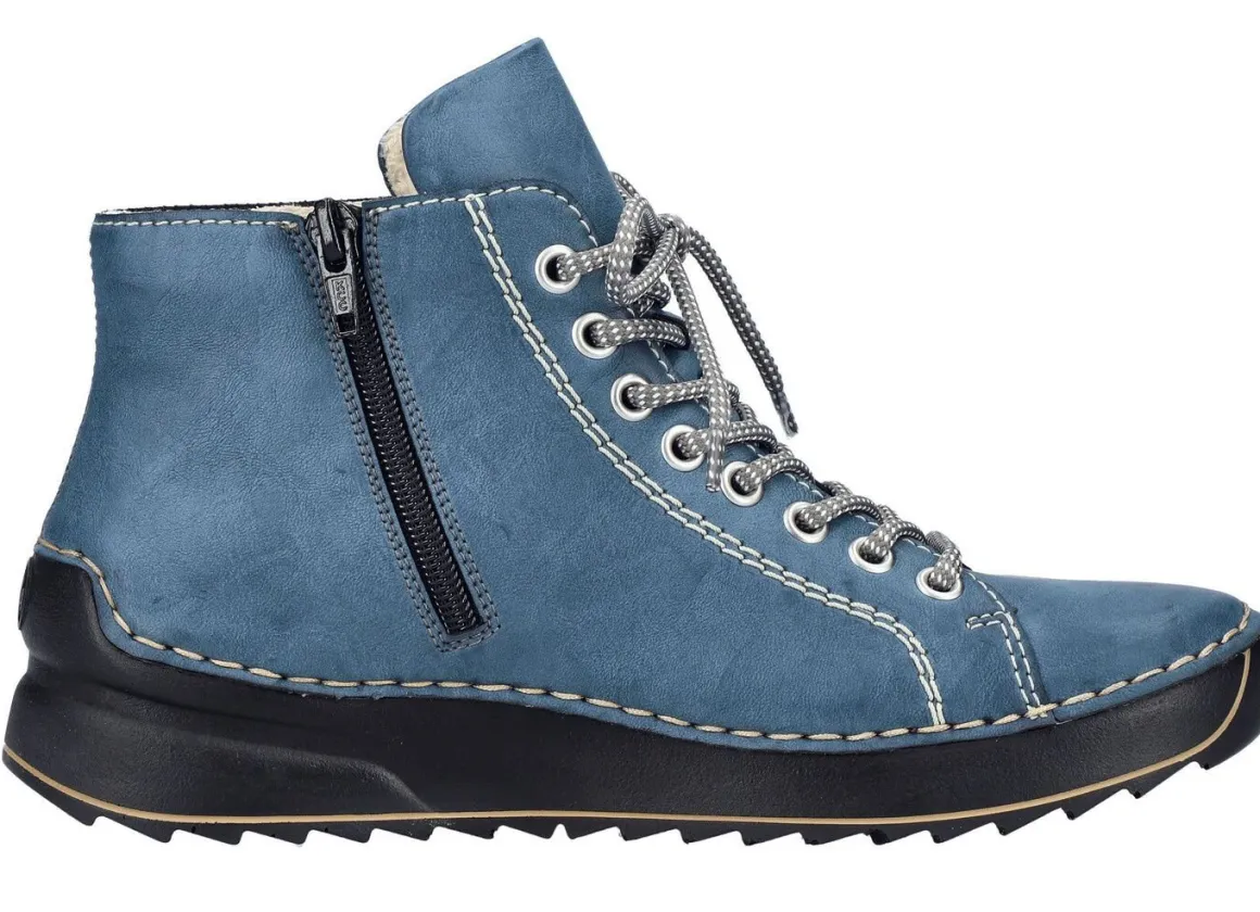 Rieker, sportive Damen-Boots, Winterschuhe, mit Reißverschluss