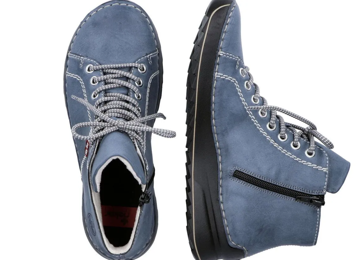Rieker, sportive Damen-Boots, Winterschuhe, mit Reißverschluss