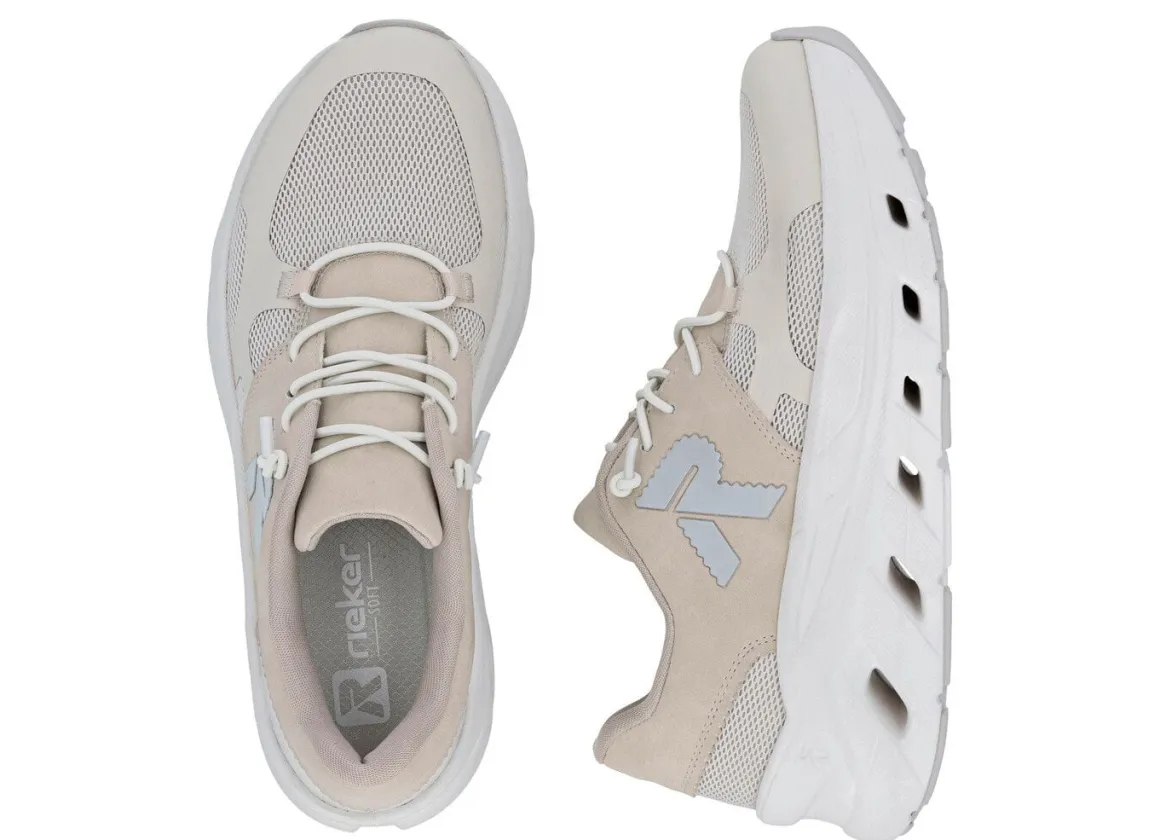 Rieker, sportive Damen-Sneaker, Weite G, mit herausnehmbarem Fußbett