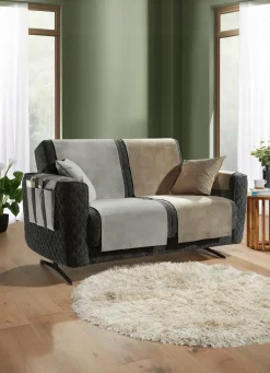Samtweiche Sessel- und Sofaschoner mit Anti-Rutsch-Rückseite